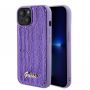 GUESS Sequin Script Logo Case for iPhone 15 Purple
