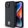 DKNY PU Leather Repeat Pattern Stack Logo MagSafe Case for iPhone 15 Black