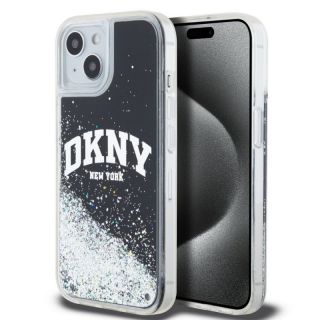 DKNY&nbsp;Liquid Glitter Arch Logo Case for iPhone 15 Black