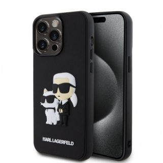 -&nbsp;Karl Lagerfeld - Karl Lagerfeld 3D Rubber Karl and Choupette Case for iPhone 14 Pro Max Black