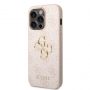 GUESS PU 4G Metal Logo Case for iPhone 14 Pro Max Pink