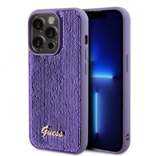GUESS&nbsp;Sequin Script Logo Case for iPhone 14 Pro Max Purple