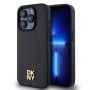 DKNY PU Leather Repeat Pattern Stack Logo MagSafe Case for iPhone 14 Pro Max Black