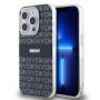 DKNY PC / TPU Repeat Pattern Tonal Stripe Magsafe Case for iPhone 14 Pro Black