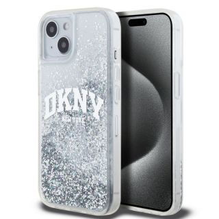 DKNY&nbsp;Liquid Glitter Arch Logo Case for iPhone 14 Transparent