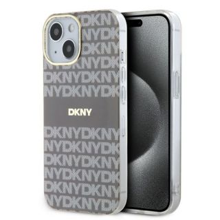 DKNY&nbsp;PC / TPU Repeat Pattern Tonal Stripe Magsafe Case for iPhone 14 Beige