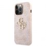 GUESS PU 4G Metal Logo Case for iPhone 13 Pro Max Pink