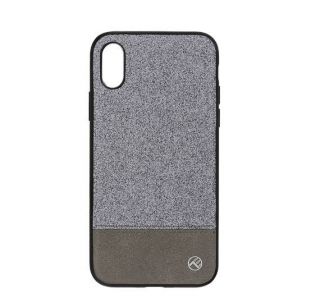 - Tellur 
 
 Cover Synthetic Leather Glitter II for iPhone X / XS silver sudrabs