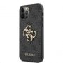 GUESS PU 4G Metal Logo Case for iPhone 12 Pro Max Grey