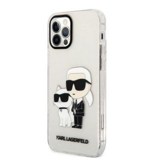 -&nbsp;Karl Lagerfeld - Karl Lagerfeld IML Glitter Karl and Choupette NFT Case for iPhone 12 / 12 Pro Transparent