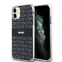 DKNY PC / TPU Repeat Pattern Tonal Stripe Magsafe Case for iPhone 11 Black