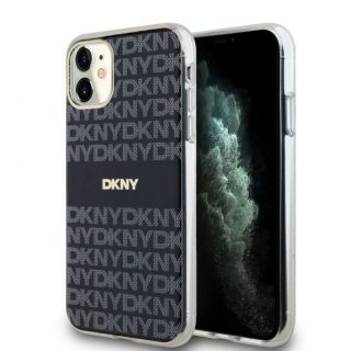 DKNY&nbsp;PC / TPU Repeat Pattern Tonal Stripe Magsafe Case for iPhone 11 Black