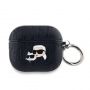 - Karl Lagerfeld - Karl Lagerfeld PU Embossed Karl and Choupette Heads Case for AirPods 3 Black