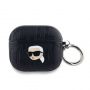 - Karl Lagerfeld - Karl Lagerfeld PU Embossed Karl Head Case for AirPods 3 Black