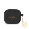 Aksesuāri Mob. & Vied. telefoniem GUESS 4G Charm Silicone Case for AirPods 3 Black 