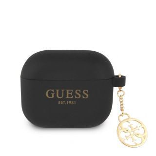 GUESS 4G Charm Silicone Case for AirPods 3 Black