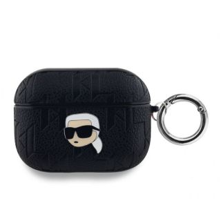 -&nbsp;Karl Lagerfeld - Karl Lagerfeld PU Embossed Karl Head Case for AirPods Pro Black