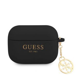GUESS Guess - AirPods Pro 4G Charm Silicone Case Black