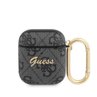 GUESS&nbsp;4G Script PC / PU Case for AirPods 1 / 2 Black