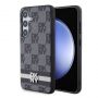 DKNY DKNY - DKNY PU Leather Checkered Pattern and Stripe Case for Samsung Galaxy S24+ Black