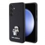 - Karl Lagerfeld - Karl Lagerfeld PU Saffiano Metal Karl and Choupette Case for Samsung Galaxy S24 Black