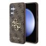 GUESS Guess - Guess PU 4G Metal Logo Case for Samsung Galaxy S24 Brown