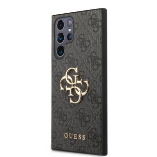 GUESS&nbsp;Guess - Guess PU 4G Metal Logo Case for Samsung Galaxy S23 Ultra Grey