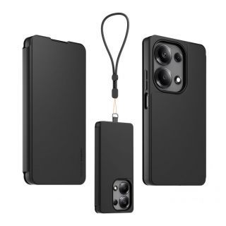 - - Made for Xiaomi Book Case with Necklace for Xiaomi Redmi Note 13 Pro 4G Black