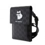 - Karl Lagerfeld - Karl Lagerfeld Saffiano Monogram Choupette NFT Wallet Phone Bag Black