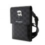 - Karl Lagerfeld - Karl Lagerfeld Saffiano Monogram Ikonik NFT Wallet Phone Bag Black