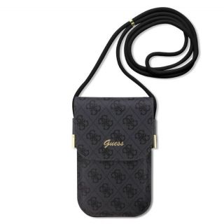 GUESS&nbsp;PU 4G Metal Logo Script Phone Bag Black
