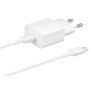 Samsung EP-T1510XWE USB-C 15W Travel Charger + USB-C Data Cable White