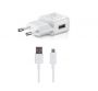 Samsung EP-TA200EWE + ECB-DU4EWE 15W Travel Charger + microUSB Data Cable White  OOB Bulk
