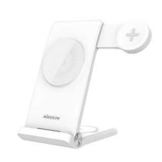 -&nbsp;Nillkin - Nillkin PowerTrio 3in1 Wireless Charger MagSafe for Samsung Watch White