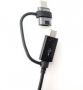 Samsung EP-DG950DBE Combo microUSB Data Cable with USB-C Reduction 1.4m Black  Bulk