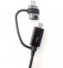 Bezvadu ierīces un gadžeti Samsung EP-DG950DBE Combo microUSB Data Cable with USB-C Reduction 1.4m Black ...» 