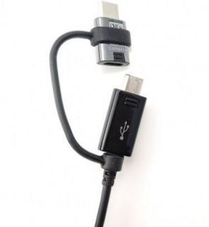 Samsung EP-DG950DBE Combo microUSB Data Cable with USB-C Reduction 1.4m Black  Bulk