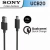 Bezvadu ierīces un gadžeti - - UCB-20 Sony USB-C Data Cable 3A 1m Black  Bulk 