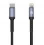 - Tellur 
 
 Data cable Type-C To Lightning, 2A, PD18W 1m, Nylon black melns