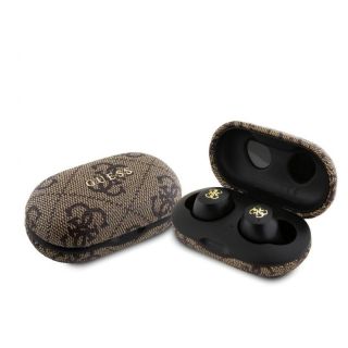 GUESS&nbsp;PU 4G Metal Logo TWS Wireless Earphones Brown