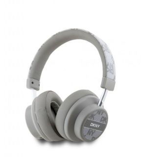 DKNY PU Leather Checkered Pattern Wireless Headphone Biege