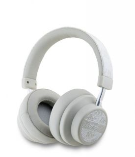 DKNY PU Leather Checkered Pattern Wireless Headphone Pearl