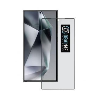 - - OBAL:ME Privacy 5D Glass Screen Protector for Samsung Galaxy S24 Ultra Black