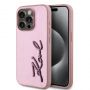 - Karl Lagerfeld - Karl Lagerfeld Wrinkled PU Signature Logo Case for iPhone 15 Pro Max Pink