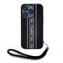 - Karl Lagerfeld - Karl Lagerfeld PU Saffiano Athleisure Stripe and Strap Case for iPhone 15 Pro Pink
