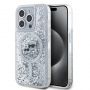 - Karl Lagerfeld - Karl Lagerfeld Liquid Glitter Karl and Choupette Heads MagSafe Case for iPhone 15 Pro Transparent