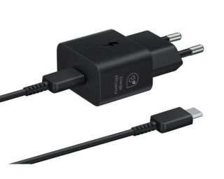 Samsung&nbsp;EP-T2510EBE + EP-DN980BBE USB-C 25W Travel Charger + USB-C Data Cable Black  OOB Bulk