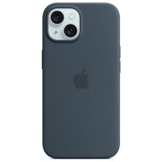 Apple MT123ZM / A iPhone 15 Plus  /  14 Plus 6.7'' MagSafe niebieski / storm blue Silicone Case zils