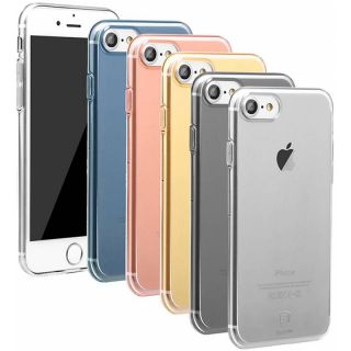 Baseus Simple Series Case For iPhone 7 ARAPIPH7-A0V Transparent Gold zelts
