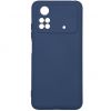 Aksesuāri Mob. & Vied. telefoniem Evelatus Poco X4 Pro 5G Nano Silicone Case Soft Touch TPU Blue zils Izvelkams turētājs PopSocket